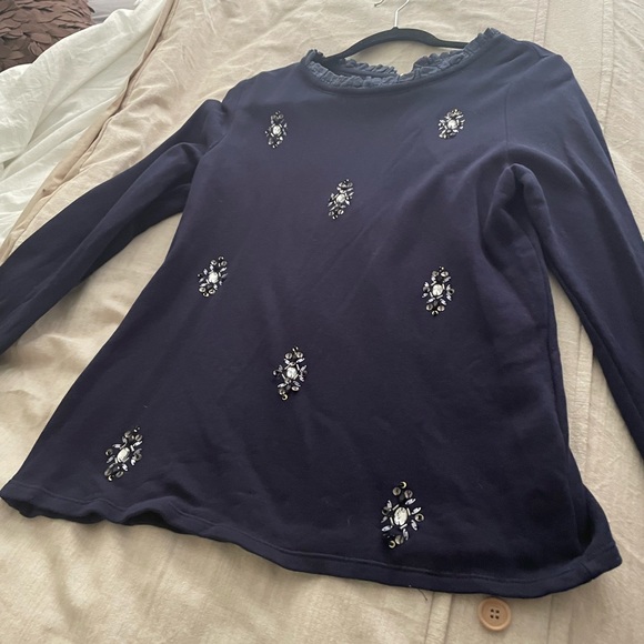 crown & ivy Tops - Soft dressy with feminine ruffles and stones.
